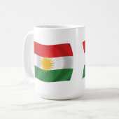 クルディスタン旗マグカップ コーヒーマグカップ (正面左)