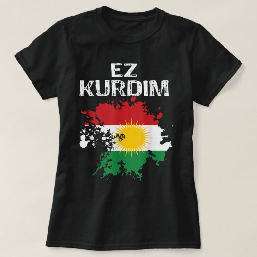 クルデンクルディスタンNewroz Kurdi国旗Biji Kurdis Tシャツ (デザイン正面)
