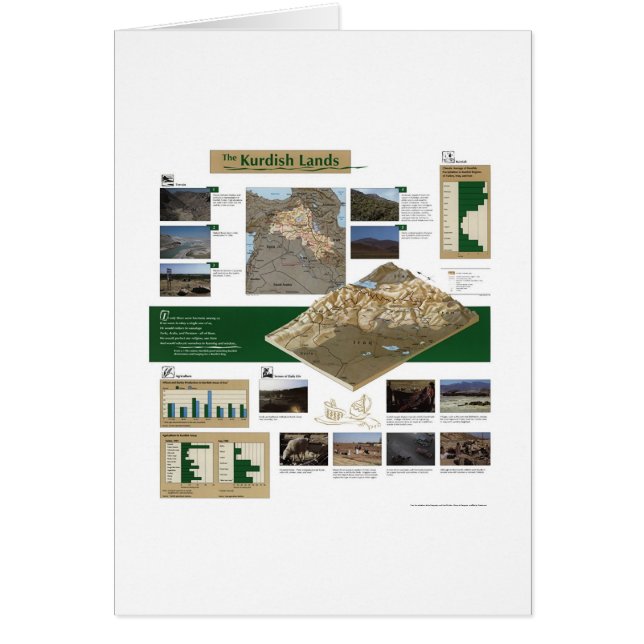 クルドの土地の地図1992年 (正面)