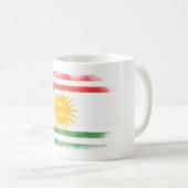クルドの米国旗の   クルジスタンおよび米国のデザイン コーヒーマグカップ (正面右)