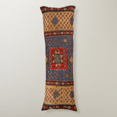 クルドサフレダークタンイエローブルー  ボディピロー (正面縦)