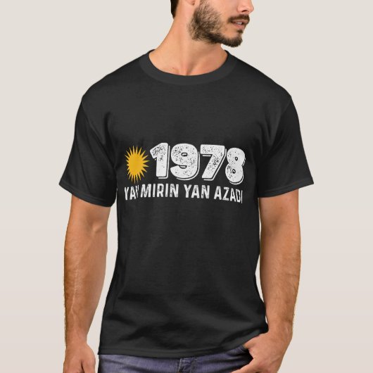 クルドスタン1978ヤンミリンヤアザディ Tシャツ (正面)