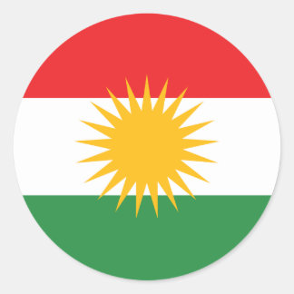 クルド国旗；クルド；クルド ラウンドシール