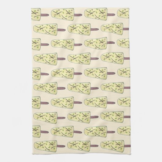 クルフィクルフィインディアンフードアイスクリームデザー凍っていト キッチンタオル (縦)