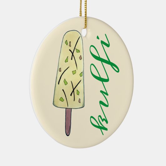 クルフィクルフィインディアンフードアイスクリームデザー凍っていト セラミックオーナメント (右)
