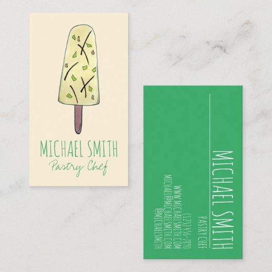 クルフィクルフィインディアンフードアイスクリームデザー凍っていト 名刺 (正面/裏面)