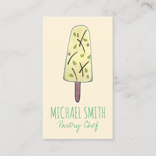 クルフィクルフィインディアンフードアイスクリームデザー凍っていト 名刺 (正面)