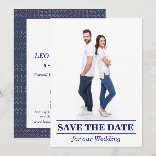 クルマじゃない、海が好きなら！セーブ・ザ・デートカード セーブザデート (正面/裏面)