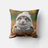 クルミの殻に入った秋のハムスター クッション (裏面)