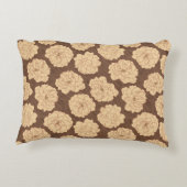 クルミの茶色のバロックバラ – シームレスなパターン。 アクセントクッション (裏面)