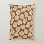 クルミの茶色のバロックバラ – シームレスなパターン。 アクセントクッション (裏面(縦))