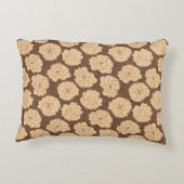 クルミの茶色のバロックバラ – シームレスなパターン。 アクセントクッション (裏面)