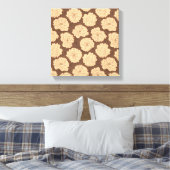 クルミの茶色のバロックバラ – シームレスなパターン。 キャンバスプリント (インサイチュ (寝室))