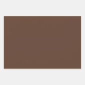 クルミの茶色無地の色 |クラシック |エレガント | ラッピングペーパーシート (正面)