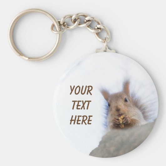 クルミを持つリス キーホルダー (正面)