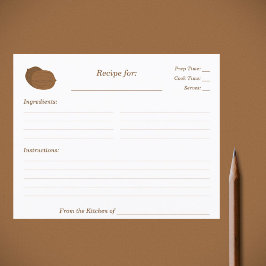 クルミブライダルシャワーレシピカード