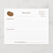 クルミブライダルシャワーレシピカード (正面)