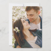 クルミモダンミの茶色の葉のアウトライン写真結婚 招待状 (裏面)