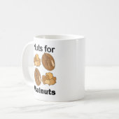 クルミ好きのためのナッツな面白グッズ コーヒーマグカップ (正面左)