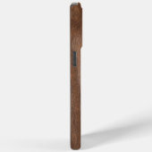 クルミ木製緑大理石モノグラム名カスタム Case-Mate iPhoneケース (裏面 / 右)