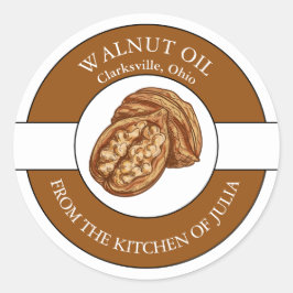 クルミ油ラベル ラウンドシール