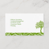 クルミ畑、農業、果樹園管理 名刺 (裏面)