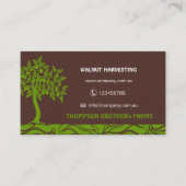 クルミ畑、農業、果樹園管理 名刺 (正面)