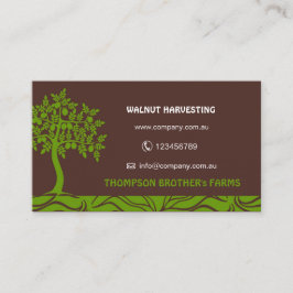 クルミ畑、農業、果樹園管理 名刺