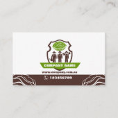 クルミ畑，農業，果樹園 名刺 (正面)