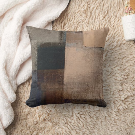 「クルミ」ニュートラル抽象芸術アート装飾用クッション クッション (ブランケット)