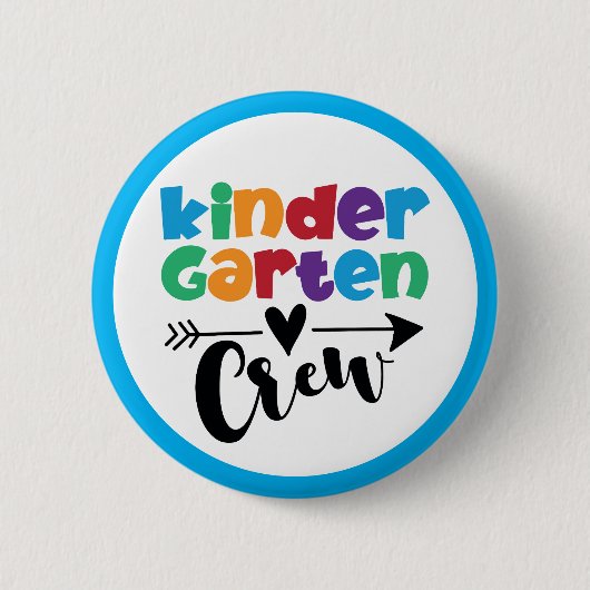 クルーに参加！可愛いカラフル幼稚園キッズ 缶バッジ (正面)