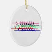 クルーのレースの漕ぎ手 – 最大5つのボート#2 セラミックオーナメント (右)