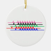 クルーのレースの漕ぎ手 – 最大5つのボート#2 セラミックオーナメント (正面)