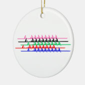 クルーのレースの漕ぎ手 – 最大5つのボート#2 セラミックオーナメント (左)