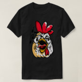 クルーイング顔チキンバード動物 Tシャツ (デザイン正面)