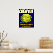 クルーカット野菜箱ラベル ポスター (キッチン)