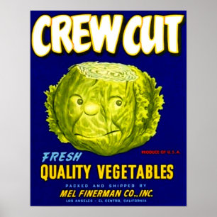 クルーカット野菜箱ラベル ポスター