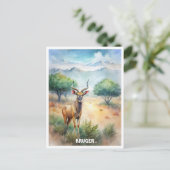 クルーガー国立公園ウォーター絵を描カラー ポストカード (スタンド正面)