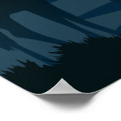 クルーガー国立公園ヴィンテージミニマルトラベルアート ポスター (角)