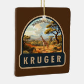 クルーガー国立公園南アフリカ共和国キリンヴィンテージ セラミックオーナメント (右)
