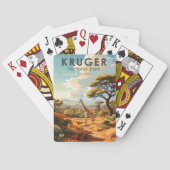 クルーガー国立公園南アフリカ共和国キリンヴィンテージ トランプ (裏面)