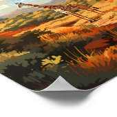 クルーガー国立公園南アフリカ共和国キリンヴィンテージ ポスター (角)