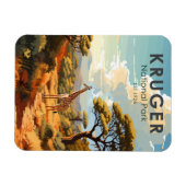 クルーガー国立公園南アフリカ共和国キリンヴィンテージ マグネット (横)