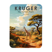 クルーガー国立公園南アフリカ共和国キリンヴィンテージ マグネット (縦)