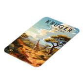 クルーガー国立公園南アフリカ共和国キリンヴィンテージ マグネット (左側)