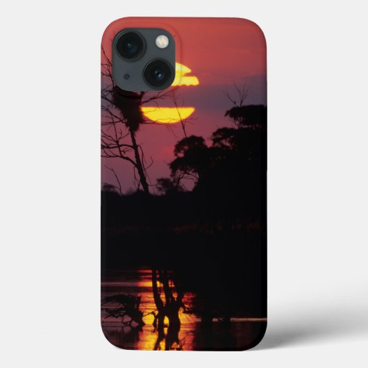 クルーガー国立公園、サビ川の夕焼け Case-Mate iPhoneケース (裏面)