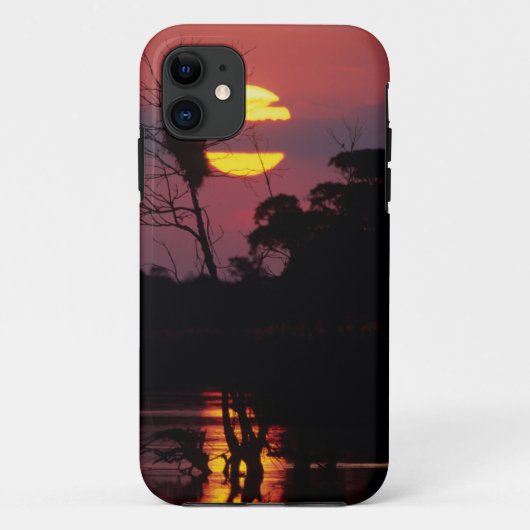 クルーガー国立公園、サビ川の夕焼け Case-Mate iPhoneケース (裏面)