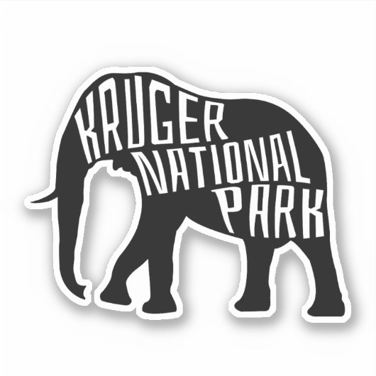 クルーガー国立公園、ゾウの概要 – 旅行 シール (正面)