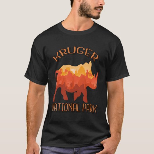クルーガーRhino南アフリカ大五つの国立公園 Tシャツ (正面)