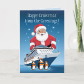 クルーサーズクリスマスクルージングクリスマスホリデークルーズ サンキューカード (正面)
